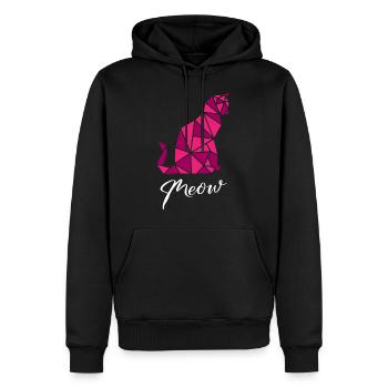 Cats Geometric - Men’s Premium Organic Hoodie - black - Front - Nico (187cm)