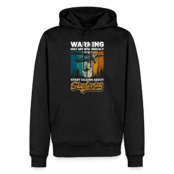 Parachutisme Sports extrêmes Pilote d’avion - Sweat à capuche Premium bio Homme - noir - Devant - Nico (187cm)