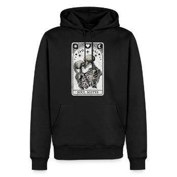 Âmes sœurs Tarot - Sweat à capuche Premium bio Homme - noir - Devant - Nico (187cm)