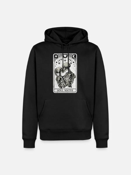 Âmes sœurs Tarot - Sweat à capuche Premium bio Homme - noir