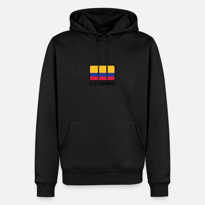 Drapeau national de la Colombie - Sweat à capuche Premium bio Homme - noir