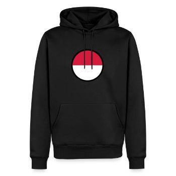 Unter dem Zeichen von Indonesien - Männer Premium Bio Hoodie - Schwarz - Vorne - Nico (187cm)