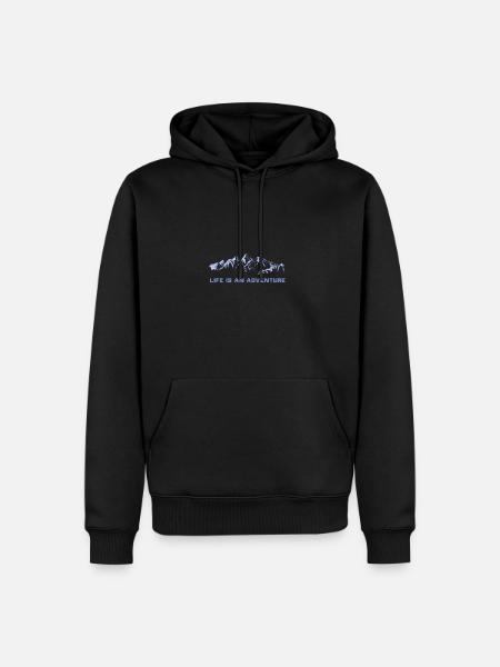 Berge - Männer Premium Bio Hoodie - Schwarz