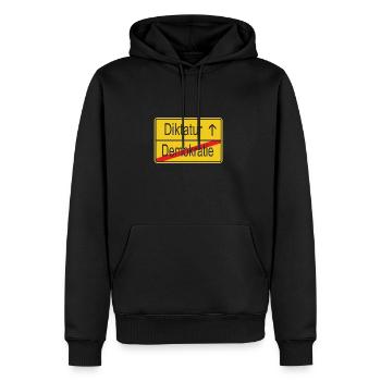 verlassen Demokratie betreten Diktatur - Männer Premium Bio Hoodie - Schwarz - Vorne - Nico (187cm)