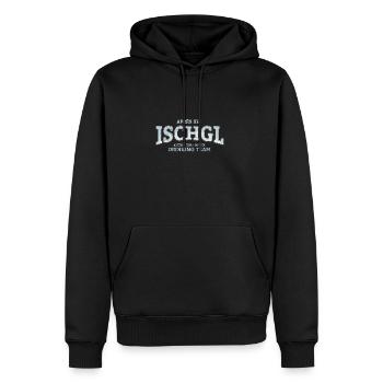 Ischgl Apres Ski Party Dinking Team - Männer Premium Bio Hoodie - Schwarz - Vorne - Nico (187cm)