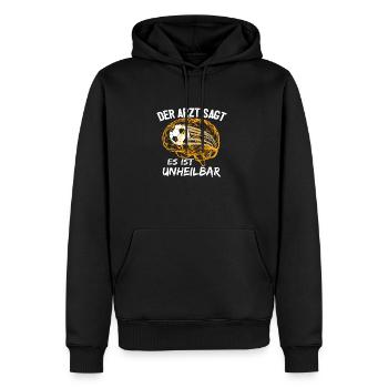 Fußball - Fussball es ist unheilbar - t-Shirt - Männer Premium Bio Hoodie - Schwarz - Vorne - Nico (187cm)