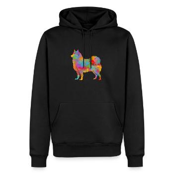 Finnois de Laponie Multicolore - Sweat à capuche Premium bio Homme - noir - Devant - Nico (187cm)
