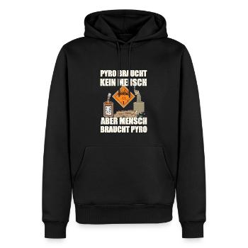 Pyro Réveillon du Nouvel An - Sweat à capuche Premium bio Homme - noir - Devant - Nico (187cm)