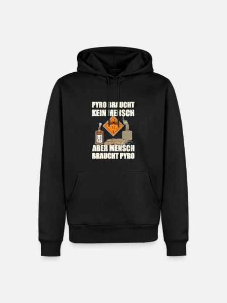 Pyro Silvester - Männer Premium Bio Hoodie - Schwarz