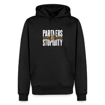 Partnerkleidung für Geschwister - Männer Premium Bio Hoodie - Schwarz - Vorne - Nico (187cm)