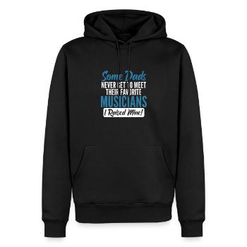 Père athlétique - Sweat à capuche Premium bio Homme - noir - Devant - Nico (187cm)