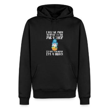 Nain tricoté cool avec un fil de Noël amusant pour - Sweat à capuche Premium bio Homme - noir - Devant - Nico (187cm)