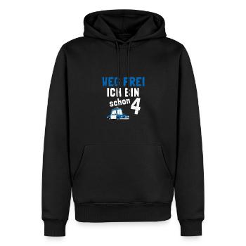Kindergeburtstag Polizist 4 Jahre Kinder Polizei - Männer Premium Bio Hoodie - Schwarz - Vorne - Nico (187cm)