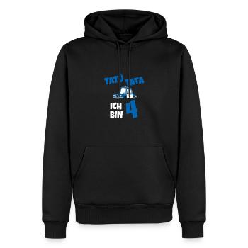 Kindergeburtstag Polizist 4 Jahre Kinder Polizei - Männer Premium Bio Hoodie - Schwarz - Vorne - Nico (187cm)