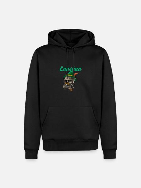 Lausbua Lederhosen - Männer Premium Bio Hoodie - Schwarz
