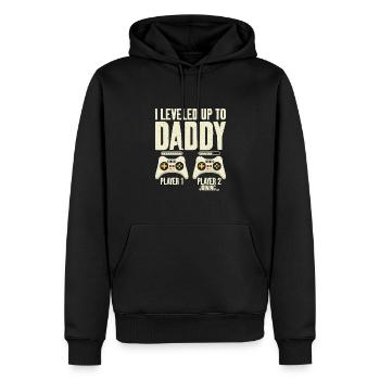 Je suis passé à Daddy Cool Art à bientôt - Sweat à capuche Premium bio Homme - noir - Devant - Nico (187cm)