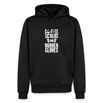 Kaffee Und Gummihandschuhe Sonographie Sonographer - Männer Premium Bio Hoodie - Schwarz - Vorne - Nico (187cm)