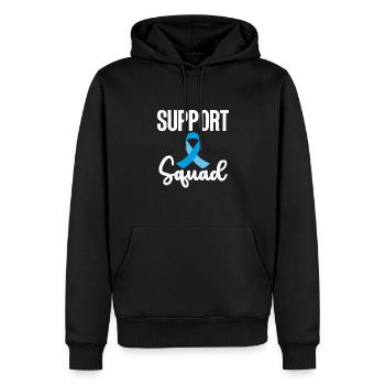 Minimaler Text Für - Männer Premium Bio Hoodie - Schwarz - Vorne - Nico (187cm)
