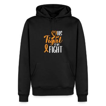 His Fight Is Our Fight Pws Awareness Prader - Men’s Premium Organic Hoodie - black - Front - Nico (187cm)