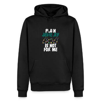 Des bijoux simples pas pour moi - Sweat à capuche Premium bio Homme - noir - Devant - Nico (187cm)