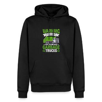 Talking about garbage trucks Garbage dump driving trucks - Men’s Premium Organic Hoodie - black - Front - Nico (187cm)
