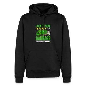 Do not make garbage trucks the driver of the - Men’s Premium Organic Hoodie - black - Front - Nico (187cm)