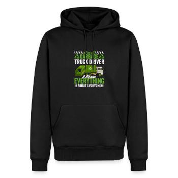 I am a garbage dump garbage truck driver who - Men’s Premium Organic Hoodie - black - Front - Nico (187cm)