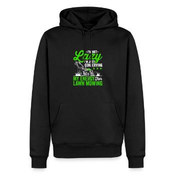 Économie d’énergie Tonte de pelouse Jardinier Paysagiste - Sweat à capuche Premium bio Homme - noir - Devant - Nico (187cm)