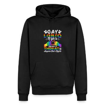 Lgbtq Gay Rights Not Threat Awareness Support - Männer Premium Bio Hoodie - Schwarz - Vorne - Nico (187cm)