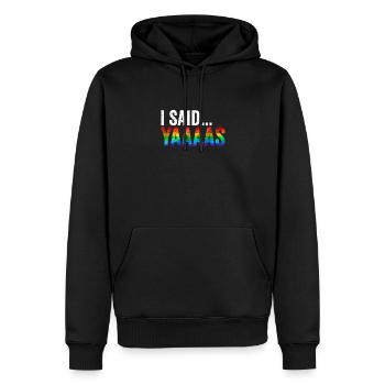 Said Yaaaas Lgbtq Gay Bachelor Party Égalité - Sweat à capuche Premium bio Homme - noir - Devant - Nico (187cm)