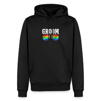 Groom Lgbtq Gay Bachelor Party Equality Pride - Sweat à capuche Premium bio Homme - noir - Devant - Nico (187cm)