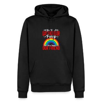 Joyeux Lgbtq Gay Bachelor Party Equality Pride - Sweat à capuche Premium bio Homme - noir - Devant - Nico (187cm)