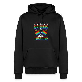 Zwei Bräutigame Lgbtq Gay Wedding Equality Pride - Männer Premium Bio Hoodie - Schwarz - Vorne - Nico (187cm)