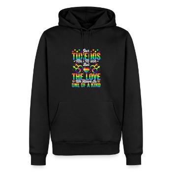 Liebe Lgbtq Gay Wedding Equality Pride Awareness - Männer Premium Bio Hoodie - Schwarz - Vorne - Nico (187cm)