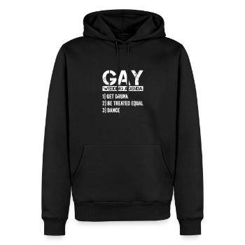 Gay Wedding Agenda Tanz Lgbtq Equality Awareness - Männer Premium Bio Hoodie - Schwarz - Vorne - Nico (187cm)