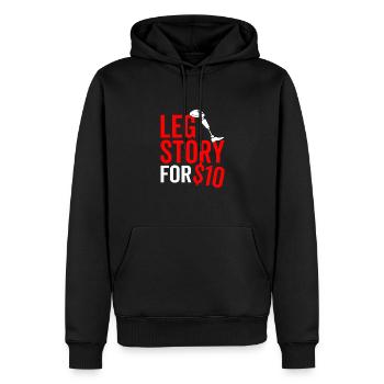 Beingeschichte Amputierte Prothese Bein Arm - Männer Premium Bio Hoodie - Schwarz - Vorne - Nico (187cm)