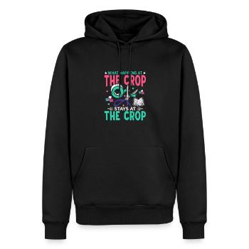 Que se passe-t-il chez Crop Scrapbooking Crafting Craft - Sweat à capuche Premium bio Homme - noir - Devant - Nico (187cm)