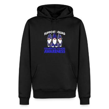Support Squad Colorectal Colon Cancer Awareness - Men’s Premium Organic Hoodie - black - Front - Nico (187cm)
