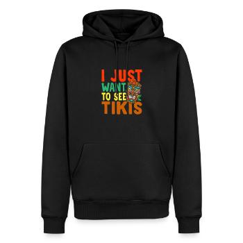 Voulez-vous avoir Tikis Hawaiian Luau Maui Hawaii Party - Sweat à capuche Premium bio Homme - noir - Devant - Nico (187cm)