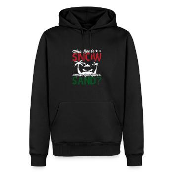 Qui a besoin de neige, Noël en juillet, Père Noël - Sweat à capuche Premium bio Homme - noir - Devant - Nico (187cm)