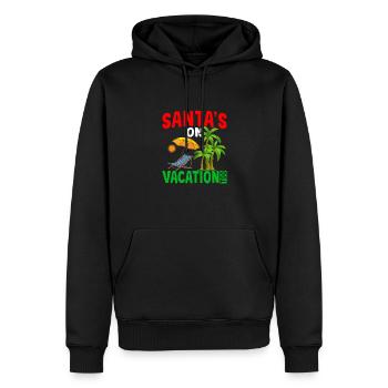 Der Weihnachtsmann Ist Im Urlaub Weihnachten Im - Männer Premium Bio Hoodie - Schwarz - Vorne - Nico (187cm)