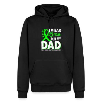 Appliquer des verts de citron vert pour le mois de - Sweat à capuche Premium bio Homme - noir - Devant - Nico (187cm)
