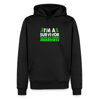 Ich Bin Ein Überlebender Des - Männer Premium Bio Hoodie - Schwarz - Vorne - Nico (187cm)