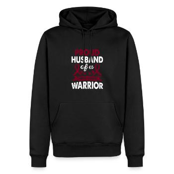 Ehemann Von Kehlkopfkrebs Krieger Bewusstsein - Männer Premium Bio Hoodie - Schwarz - Vorne - Nico (187cm)