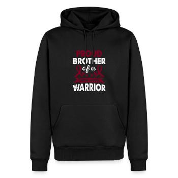 Bruder Des Kehlkopfkrebs-krieger-bewusstseins - Männer Premium Bio Hoodie - Schwarz - Vorne - Nico (187cm)