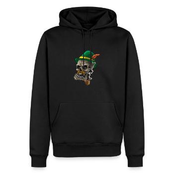 Lausbua Lausbub Lederhosen Trachten - Men’s Premium Organic Hoodie - black - Front - Nico (187cm)