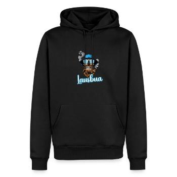 Lausbua Lausbub Lederhosen Trachten - Männer Premium Bio Hoodie - Schwarz - Vorne - Nico (187cm)