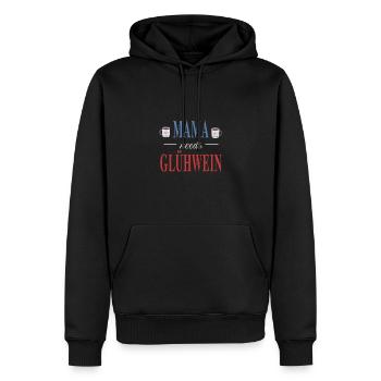 Glühwein Christmas Weihnachten Weihnachtsmarkt - Männer Premium Bio Hoodie - Schwarz - Vorne - Nico (187cm)