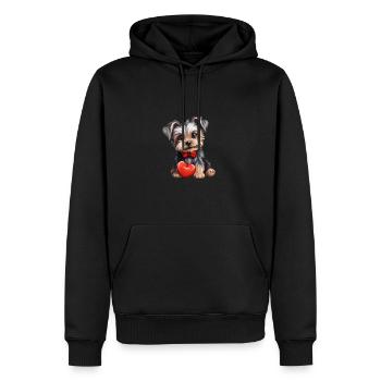 Yorkie Yorkshire Terrier Hundeliebhaber - Männer Premium Bio Hoodie - Schwarz - Vorne - Nico (187cm)