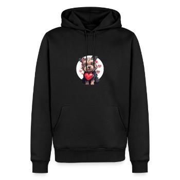 Yorkie Yorkshire Terrier Hundeliebhaber - Männer Premium Bio Hoodie - Schwarz - Vorne - Nico (187cm)